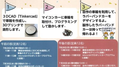 STEM　Activitles　ロボットカーの作り方を体験しよう。